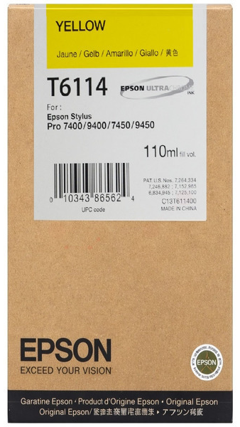 Original Epson T6114 | C13T611400 Tintenpatrone Gelb