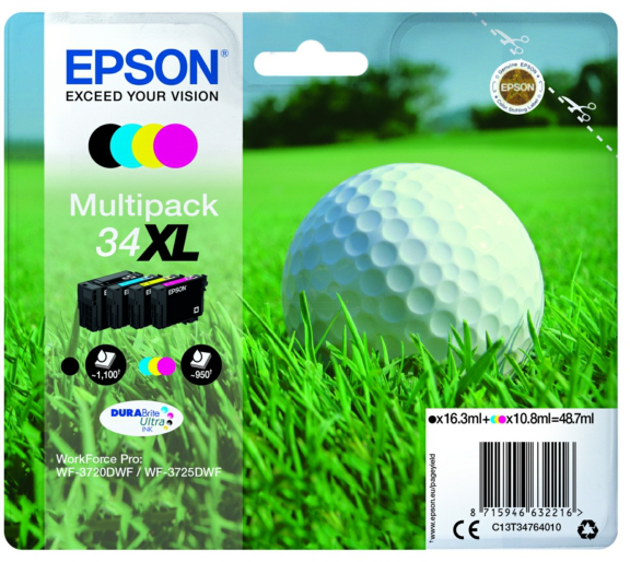 Original Epson 34XL | C13T34764010 Tinte Spar Set XL