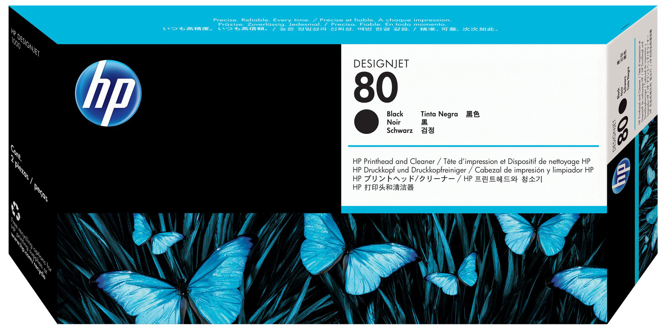 Original HP 80 | C4820A Druckkopf Schwarz & Druckkopfreiniger ( 2021 - 2022 )