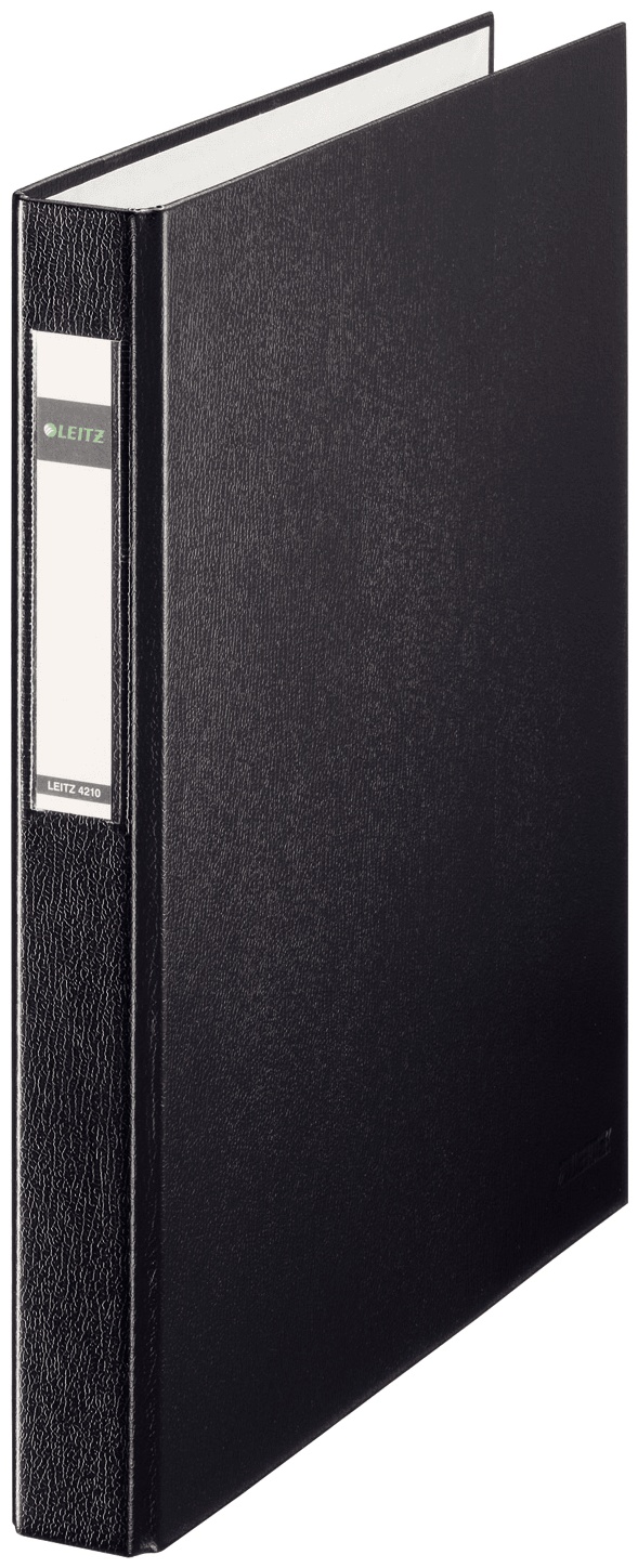 Leitz Ringbuch 4210 | DIN A4 | 2 Ringe | 4,0 cm | Schwarz