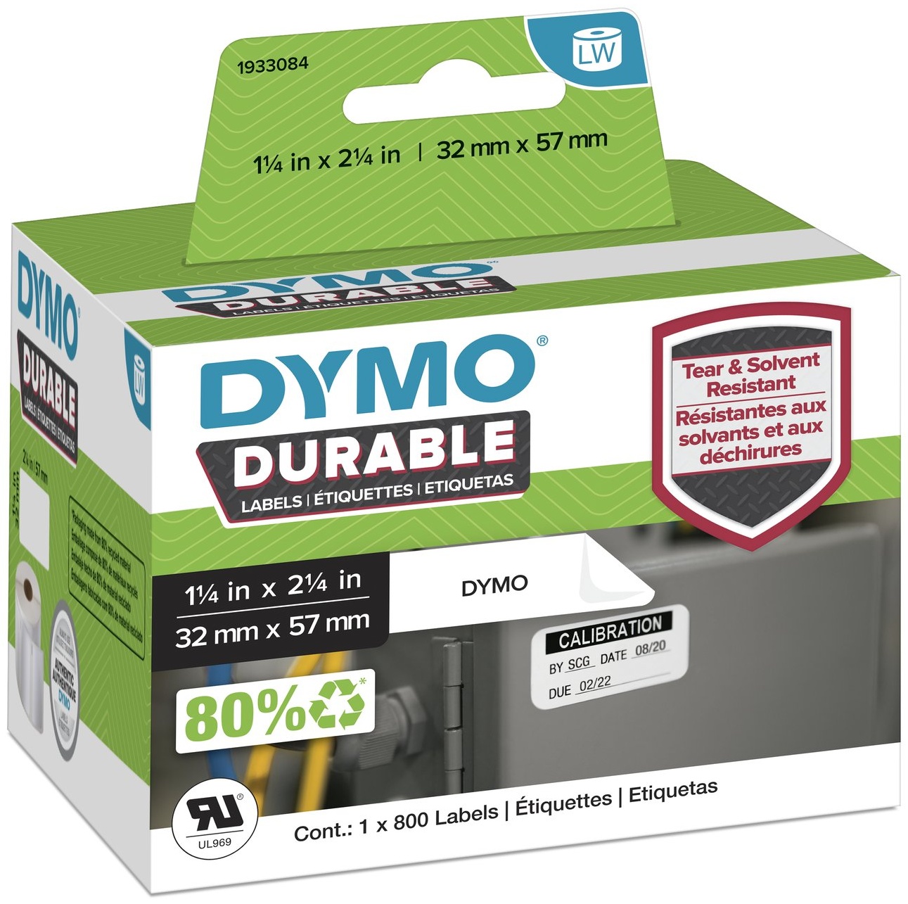 Dymo Etikettenrolle 1933084 | 57x32 mm | Weiß