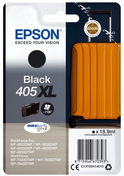 Original Epson 405XL | C13T05H14010 Tinte Schwarz XL