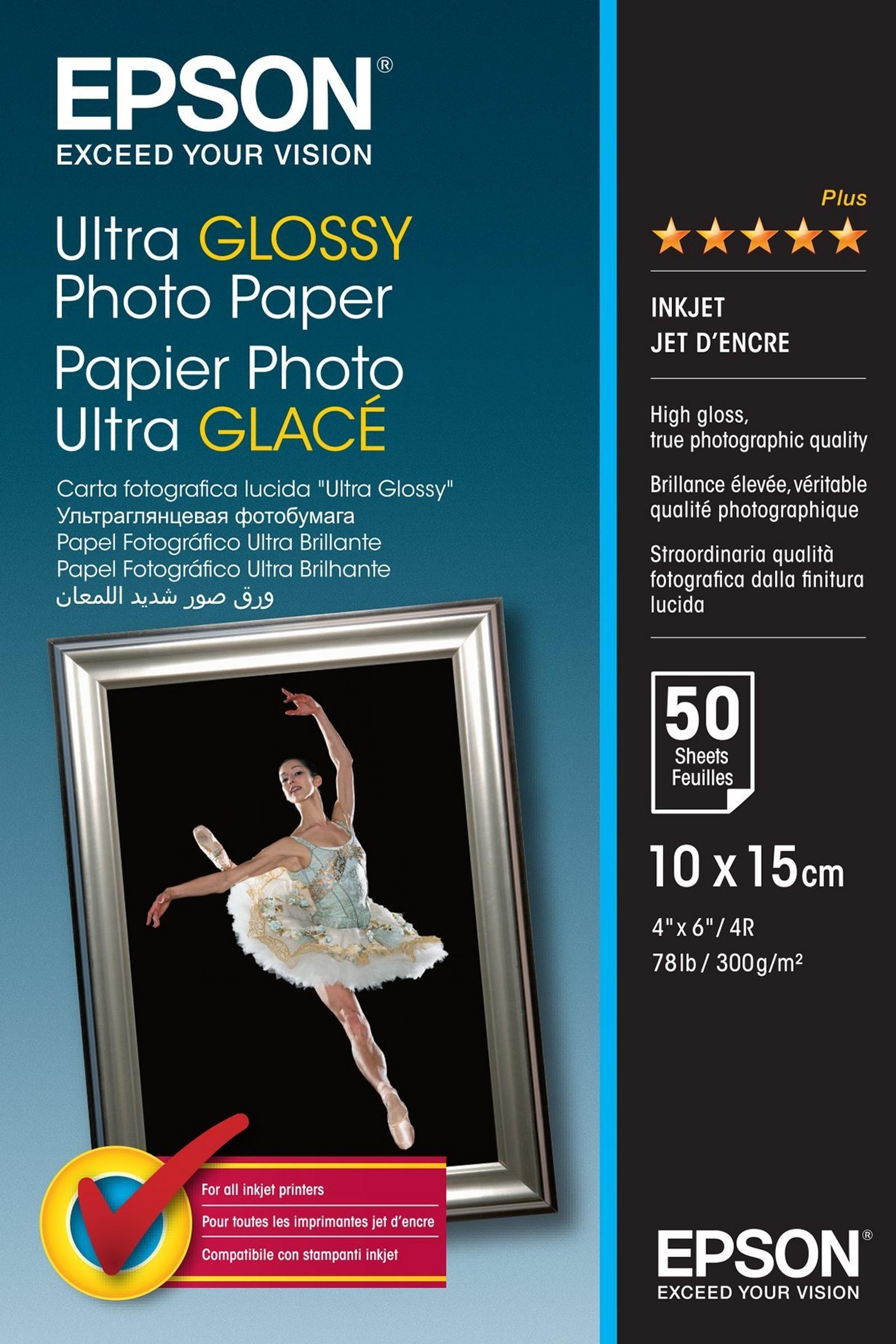Epson Fotopapier S041943 Hochglänzend | 10x15 cm | 300 g/m² | 50 Blatt