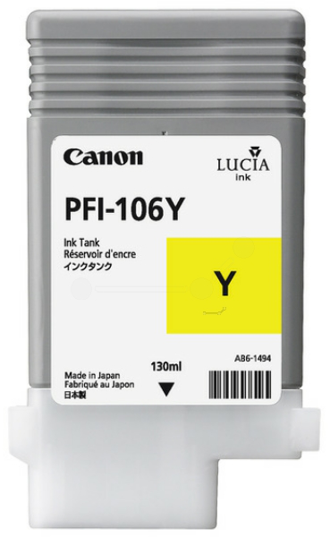 Original Canon PFI106Y | 6624B001 Tinte Gelb ( 2027 )
