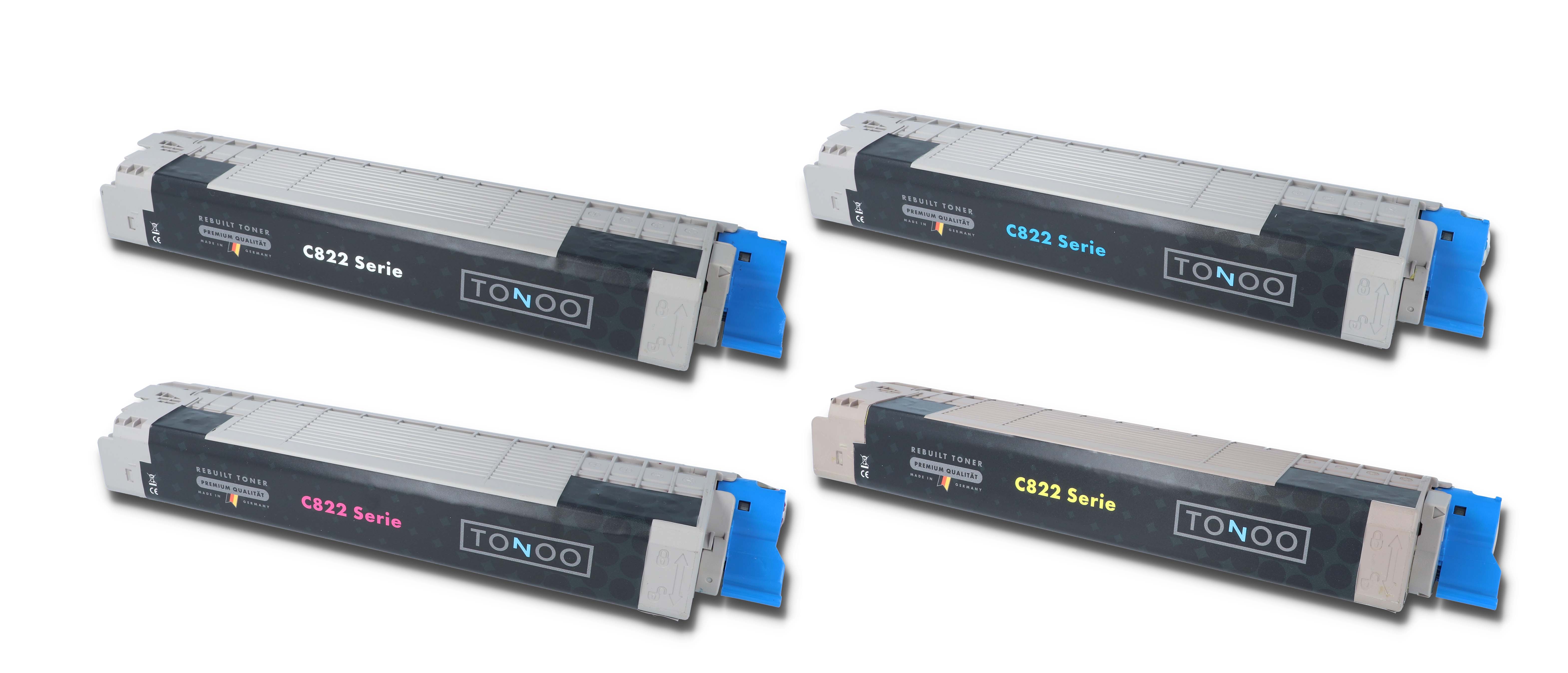 Tonoo® Toner ersetzt OKI C822 | C822n | C822dn | Set