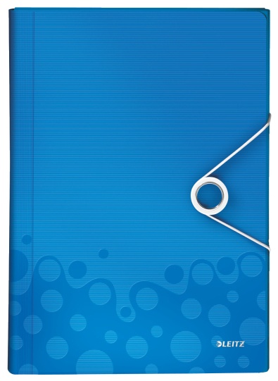 Leitz Fächermappe WOW 4589 | DIN A4 | 6 Fächer | Blau | Polypropylen (PP)