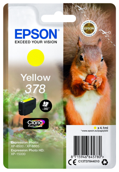 Original Epson 378 | C13T37844010 Tinte Gelb