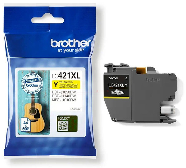 Original Brother LC421XLY Tinte Gelb XL