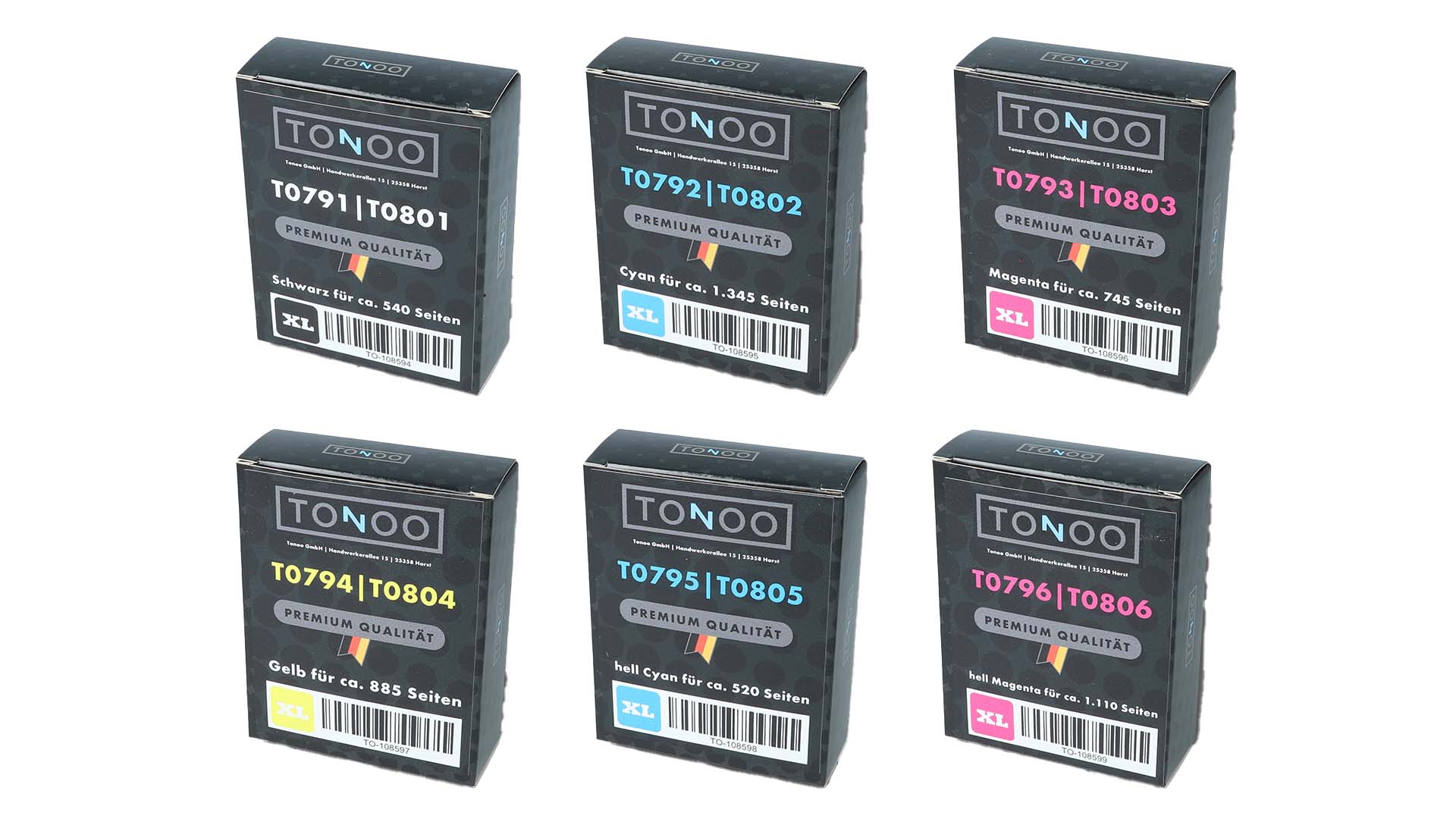 Tonoo® Tinte ersetzt Epson T0807 | C13T08074011 | 6 Farben Spar Set XL