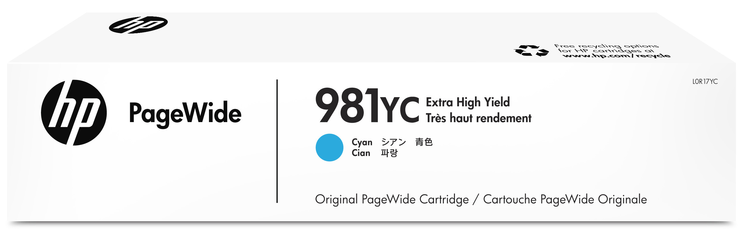 Original HP 981YC | L0R17YC Tinte Cyan
