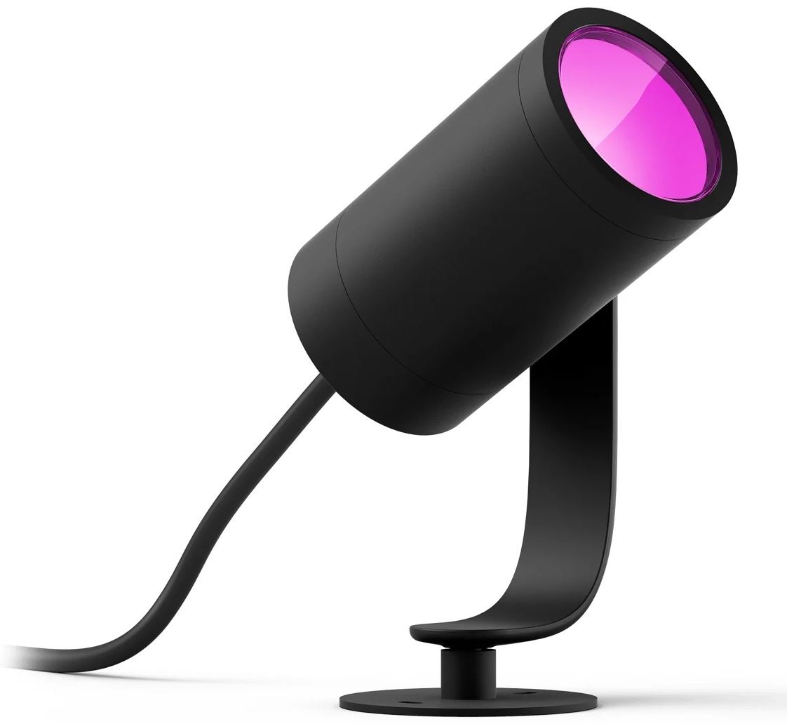 Philips Hue Lily Outdoor Spot Erweiterung Außenleuchte | Farbig | Schwarz