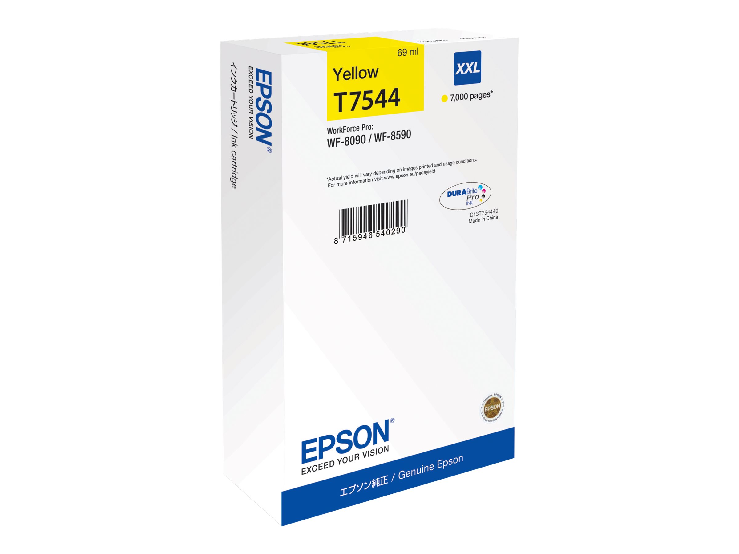 Original Epson T7544 | C13T754440 | C13T75444N Tinte Gelb XXL ( 04.2025 )