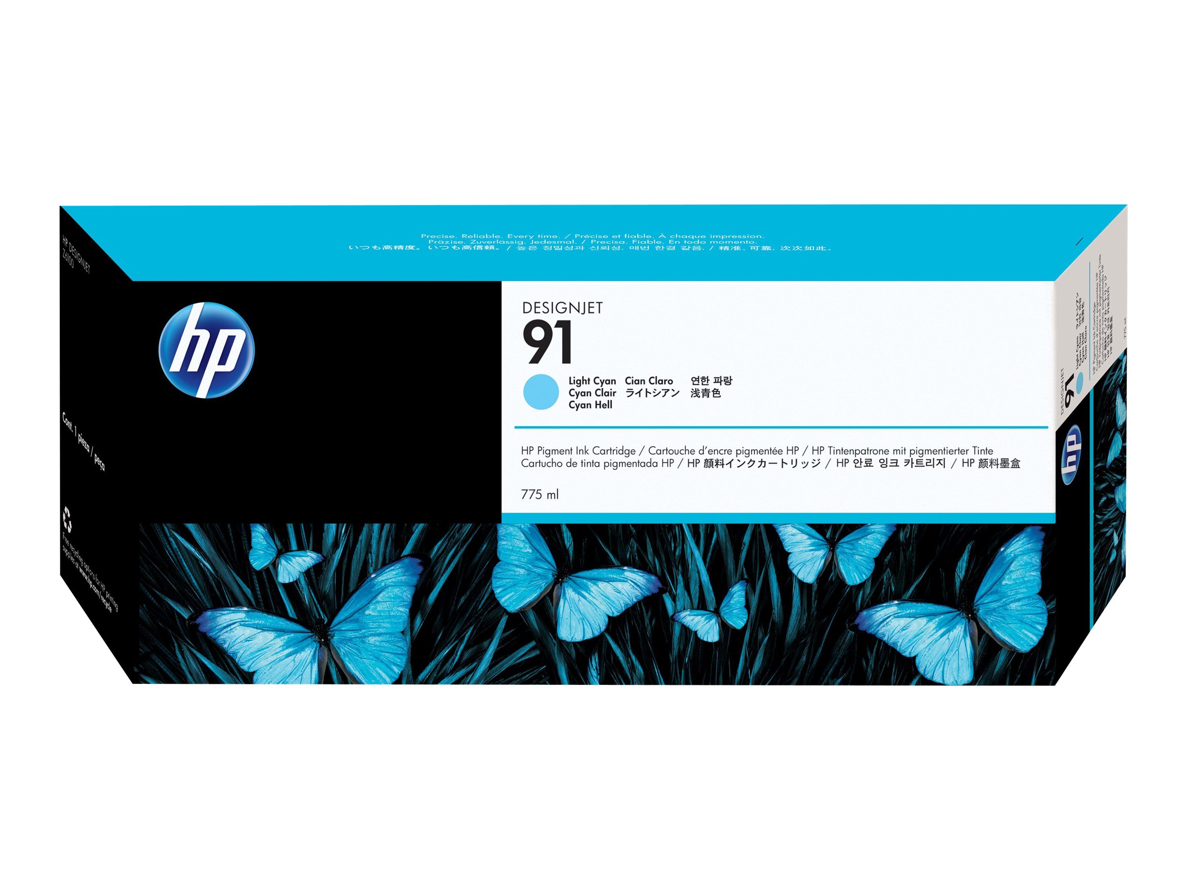Original HP 91 | C9470A Tinte hell Cyan ( 2019 )