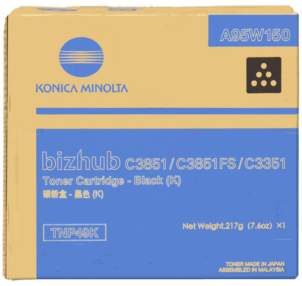 Original Konica Minolta TNP49K | A95W150 Toner Schwarz