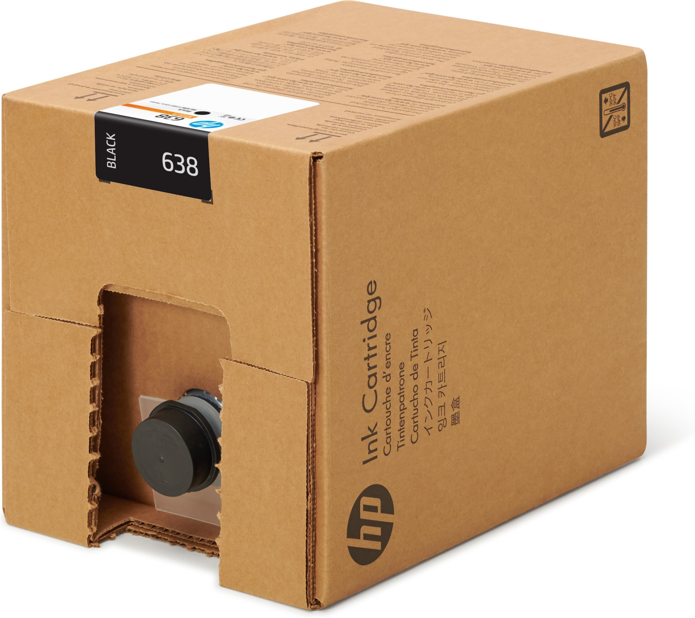 Original HP 638 | 4UV63A Tinte Schwarz ( 2024 ) 10L