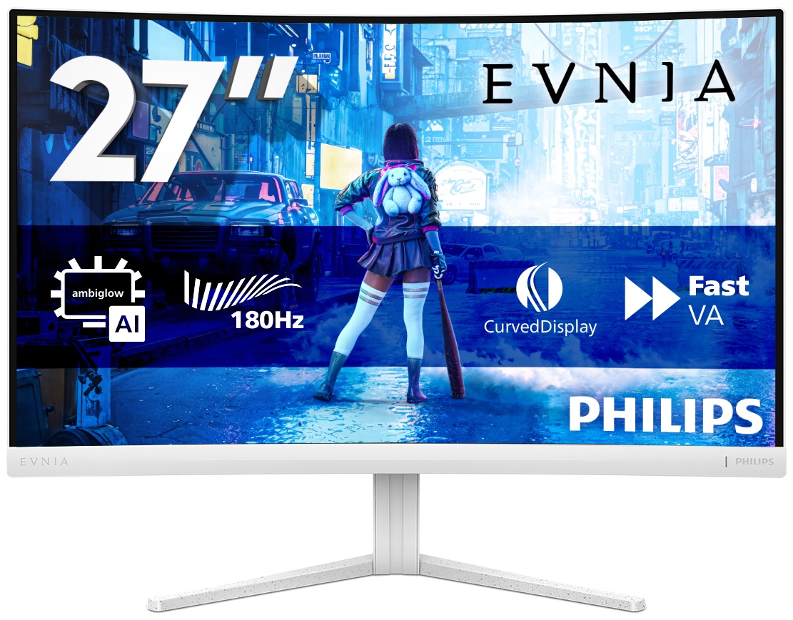 Philips Evnia 5000 | 27M2C5201L/00 Curved-Monitor 27 zoll | 68,6 cm | Full HD | 1920 x 1080 | Weiß