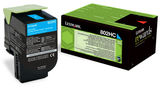 Original Lexmark 80C2HC0 | 802HC Toner Cyan XL