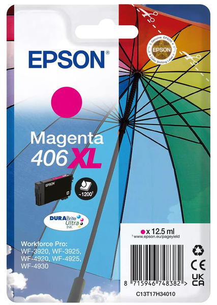 Original Epson 406XL | C13T17H34010 Tintenpatrone Magenta XL