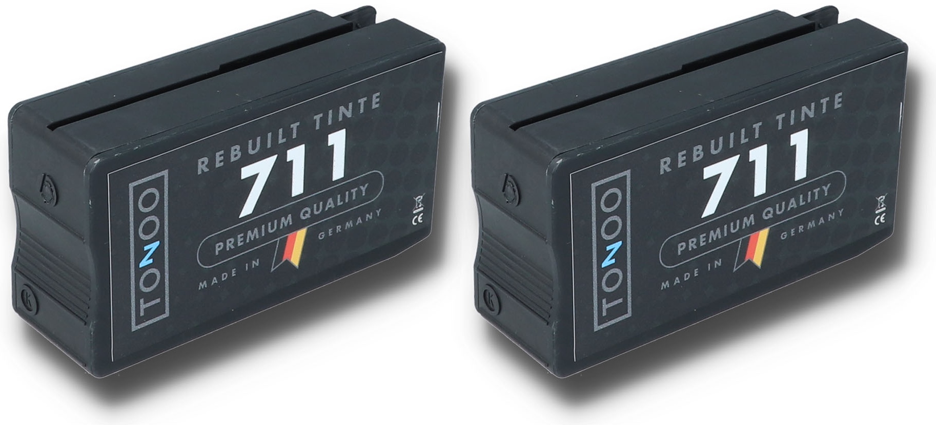Tonoo® Tinte ersetzt HP P2V31A | 711 Schwarz XL | 2 Stück
