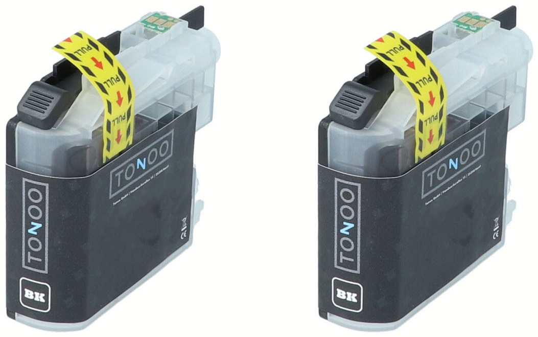 Tonoo® Tinte ersetzt Brother LC123BKBP2DR Schwarz Doppelpack
