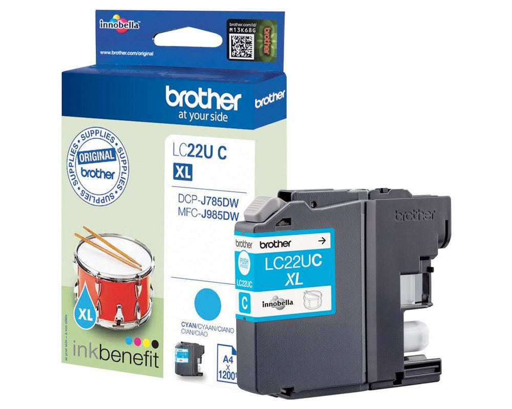 Original Brother LC22UC Tinte Cyan