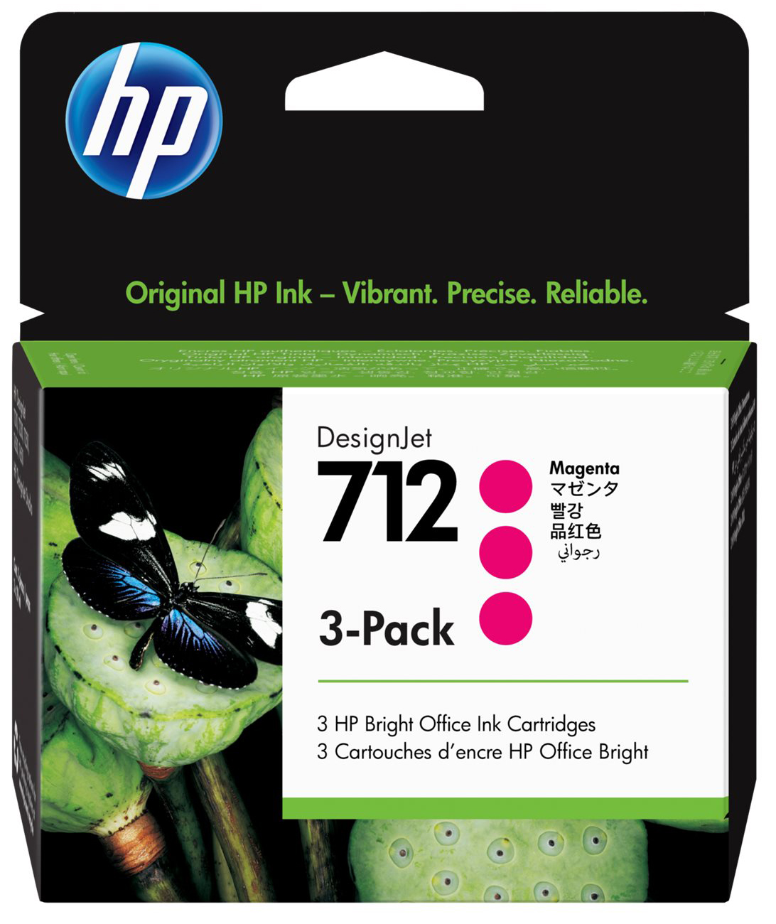 Original HP 712 | 3ED78A Tinte Magenta ( 3 Stück )