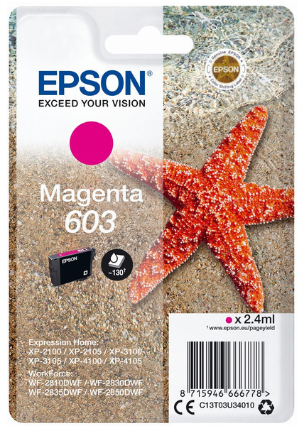 Original Epson 603 | C13T03U34010 Tinte Magenta