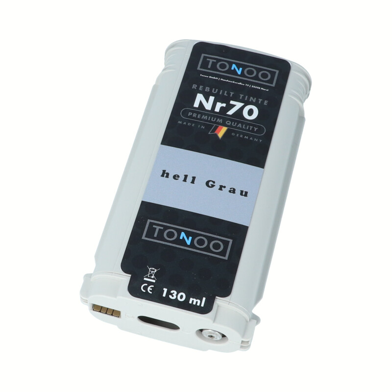 Tonoo® Tinte ersetzt HP 70 | C9451A hell Grau