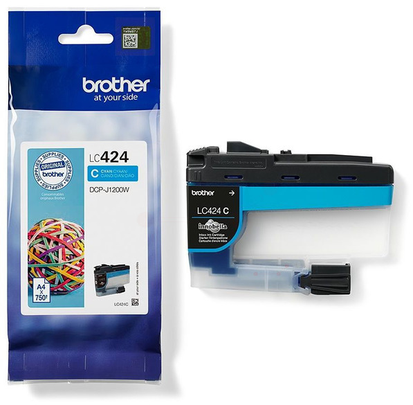 Original Brother LC424C Tinte Cyan