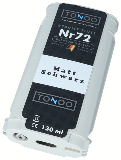 Tonoo® Tinte ersetzt HP 72 | C9403A Matt Schwarz