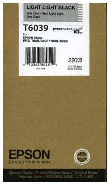 Original Epson T6039 | C13T603900 Tinte light light Schwarz
