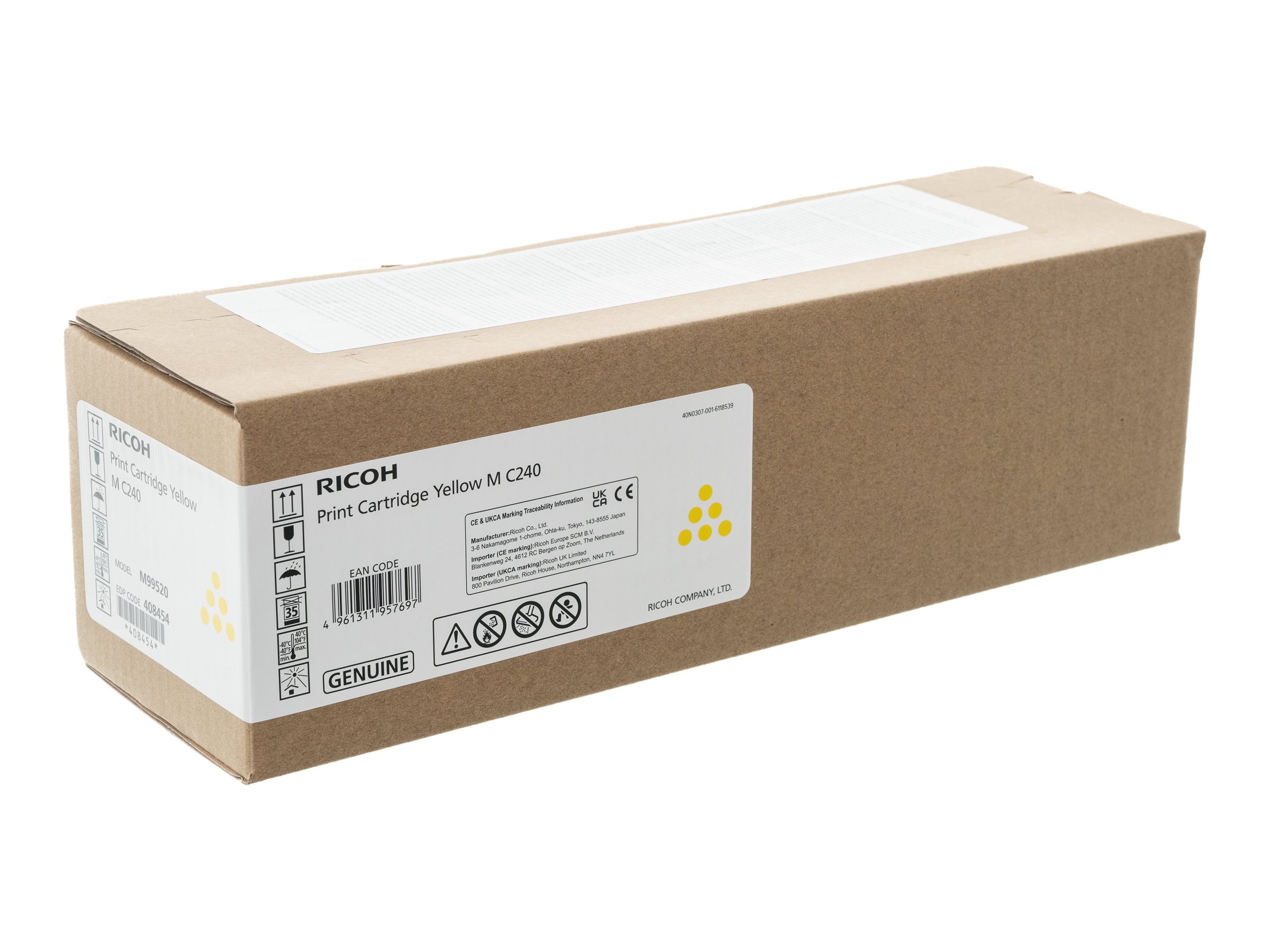 Original Ricoh 408454 Toner Gelb