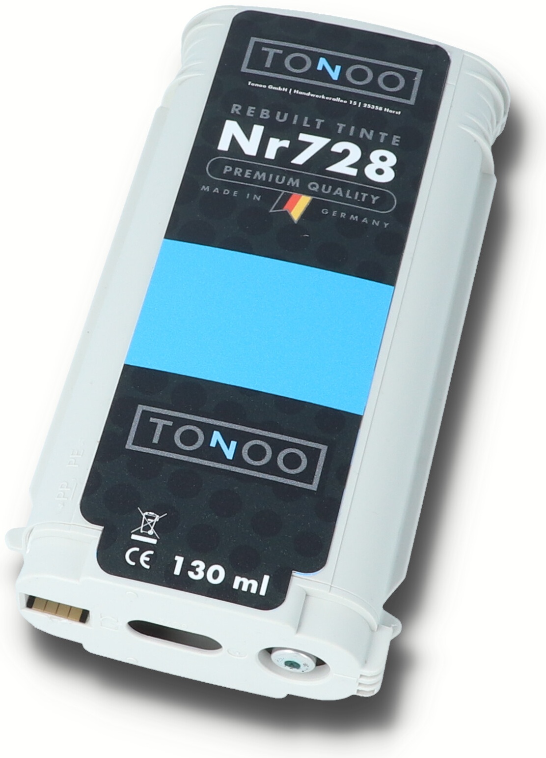 Tonoo® Tinte ersetzt HP 728 | F9J67A Cyan