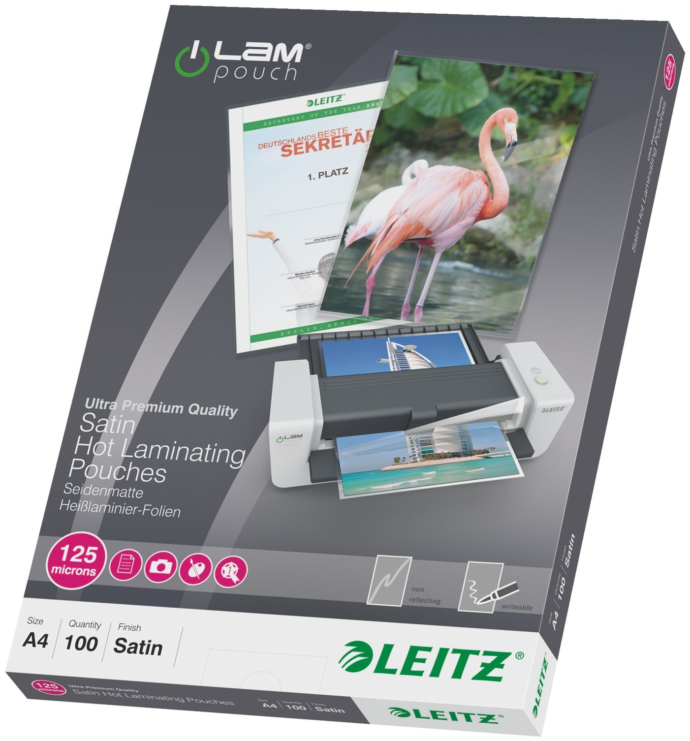 Leitz Laminierfolien A4 | 125 µm | matt | 100 Stück
