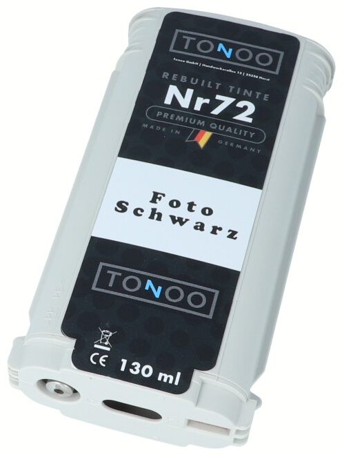 Tonoo® Tinte ersetzt HP 72 | C9370A Foto Schwarz