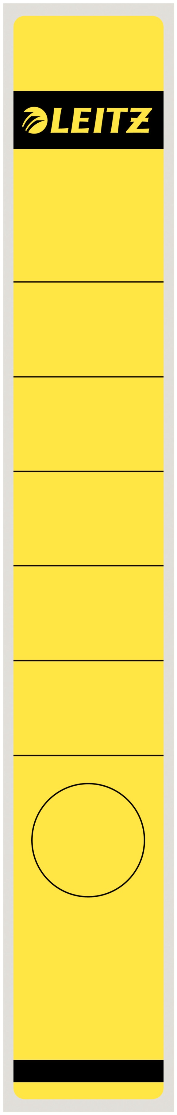 Leitz Ordneretiketten 1648 | Gelb | für 5,2 cm Rücken | 10er-Pack