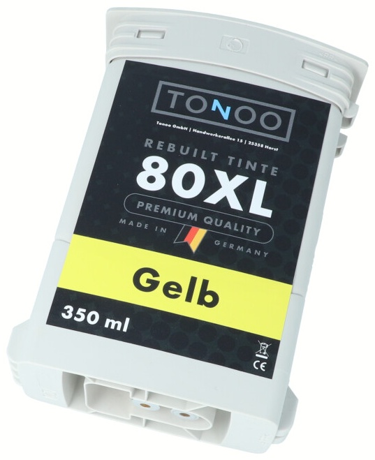 Tonoo® Tinte ersetzt HP 80 | C4848A Gelb XL