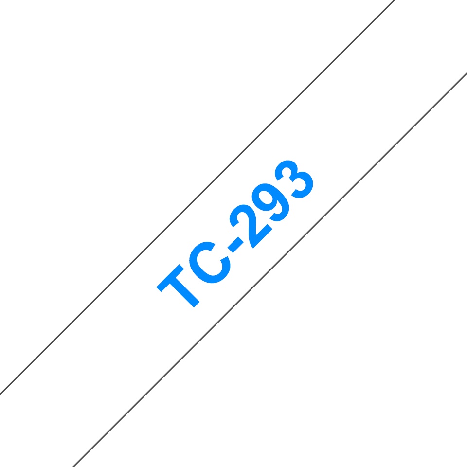 Brother Schriftband TC-293 | 9 mm | Blau auf Weiß | 7.7 m