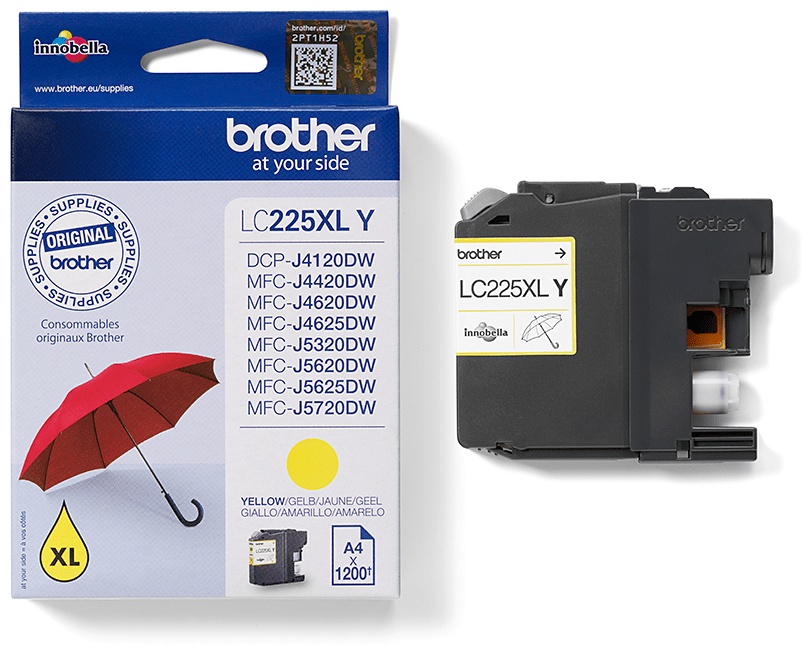 Original Brother LC225XLY Tinte Gelb XL