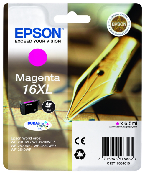 Original Epson 16XL | C13T16334012 Tinte Magenta  XL