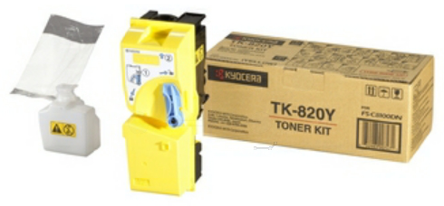 Original Kyocera TK820Y / 1T02HPAEU0 Toner Gelb