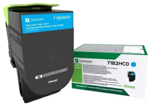 Original Lexmark 71B2HC0 Toner Cyan XL