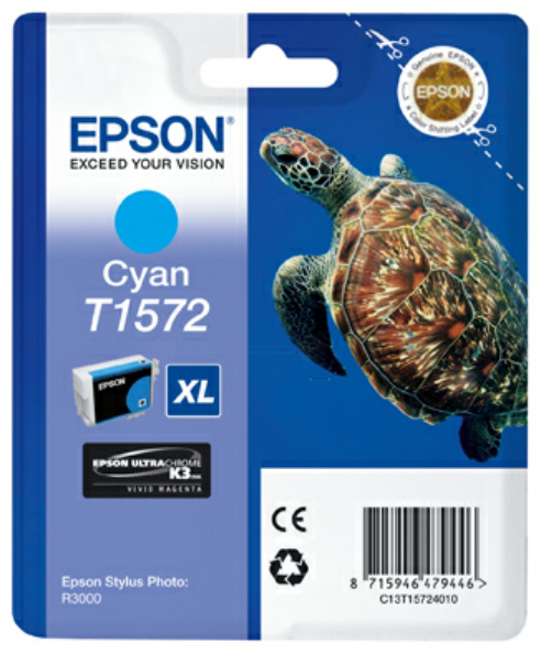 Original Epson T1572XL | C13T15724010 | cyan Tinte