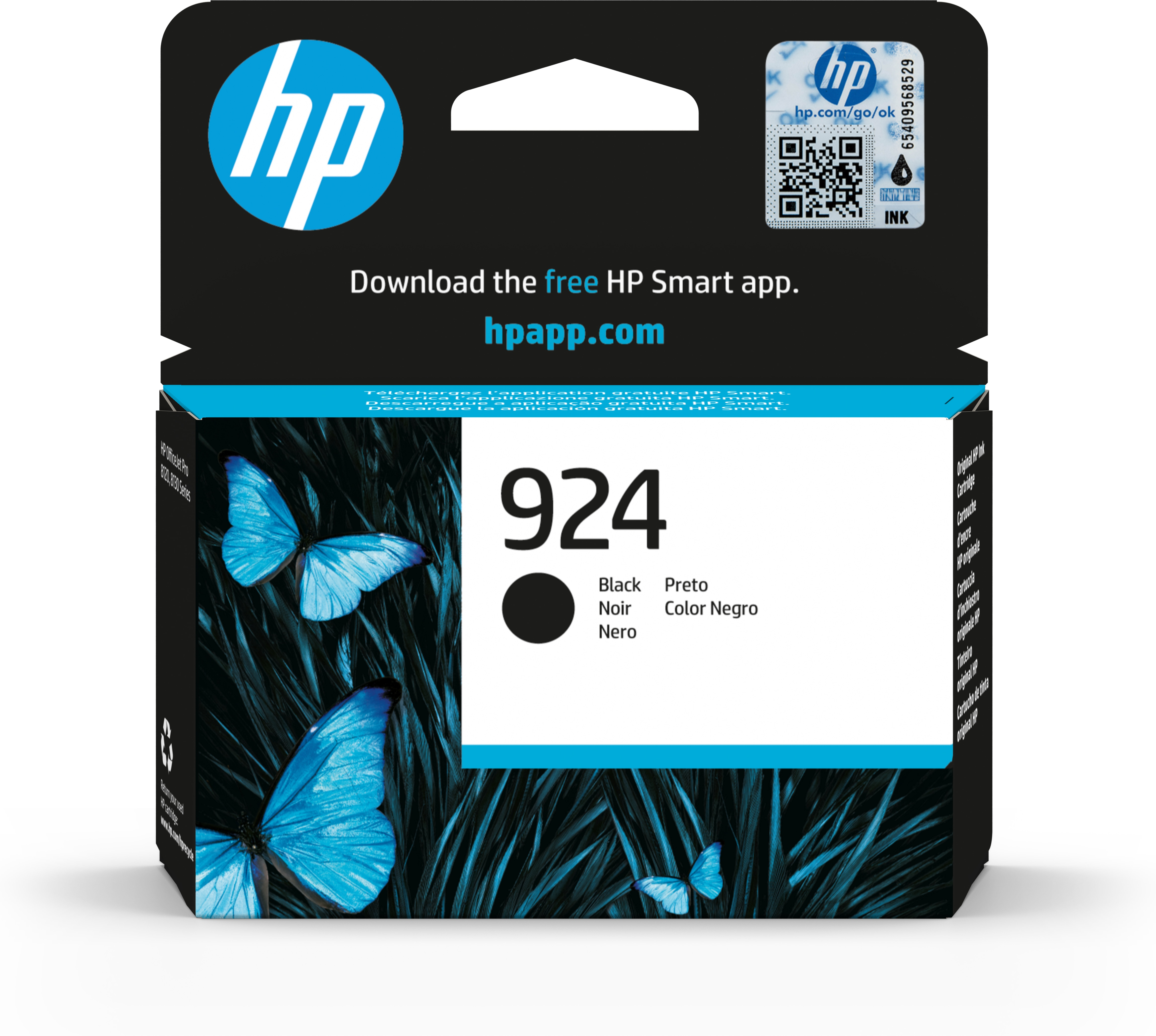 Original HP 924 | 4K0U6NE Tinte Schwarz