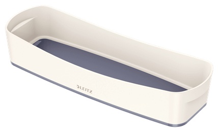 Leitz Aufbewahrungsbox MyBox | 0,6 l | 30,7 x 10,5 x 5,5 cm | Perlweiß/Grau