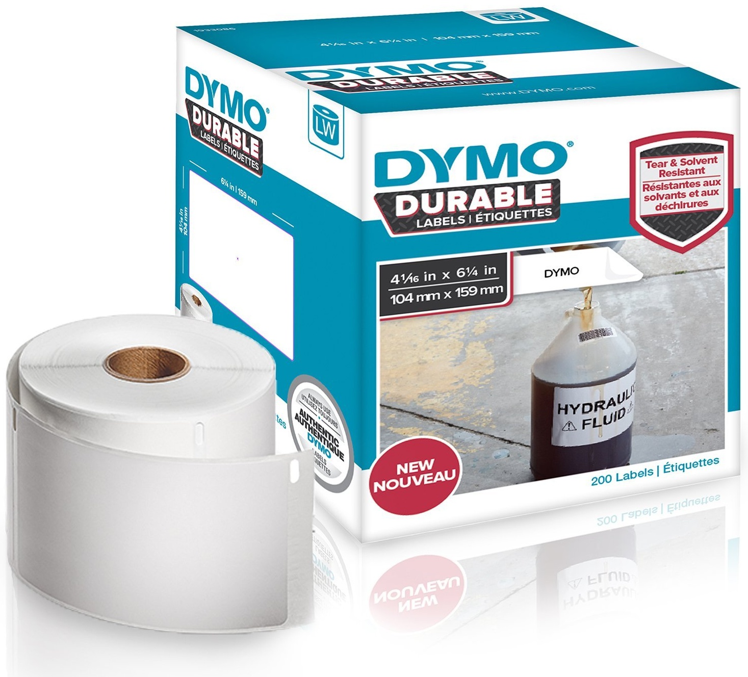 Dymo Etikettenrolle 1933086 | 104x159 mm | Weiß