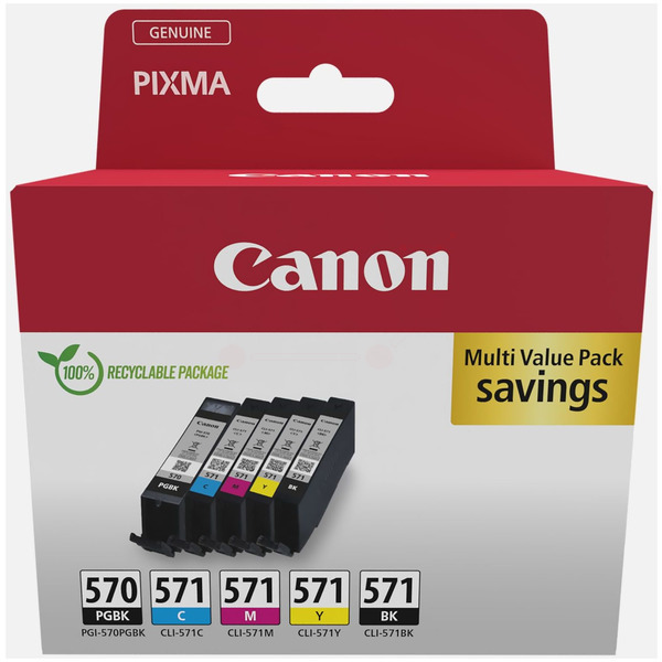 Original Canon PGI570 | CLI571 | 0372C006 | Multi Pack | 5 Stück