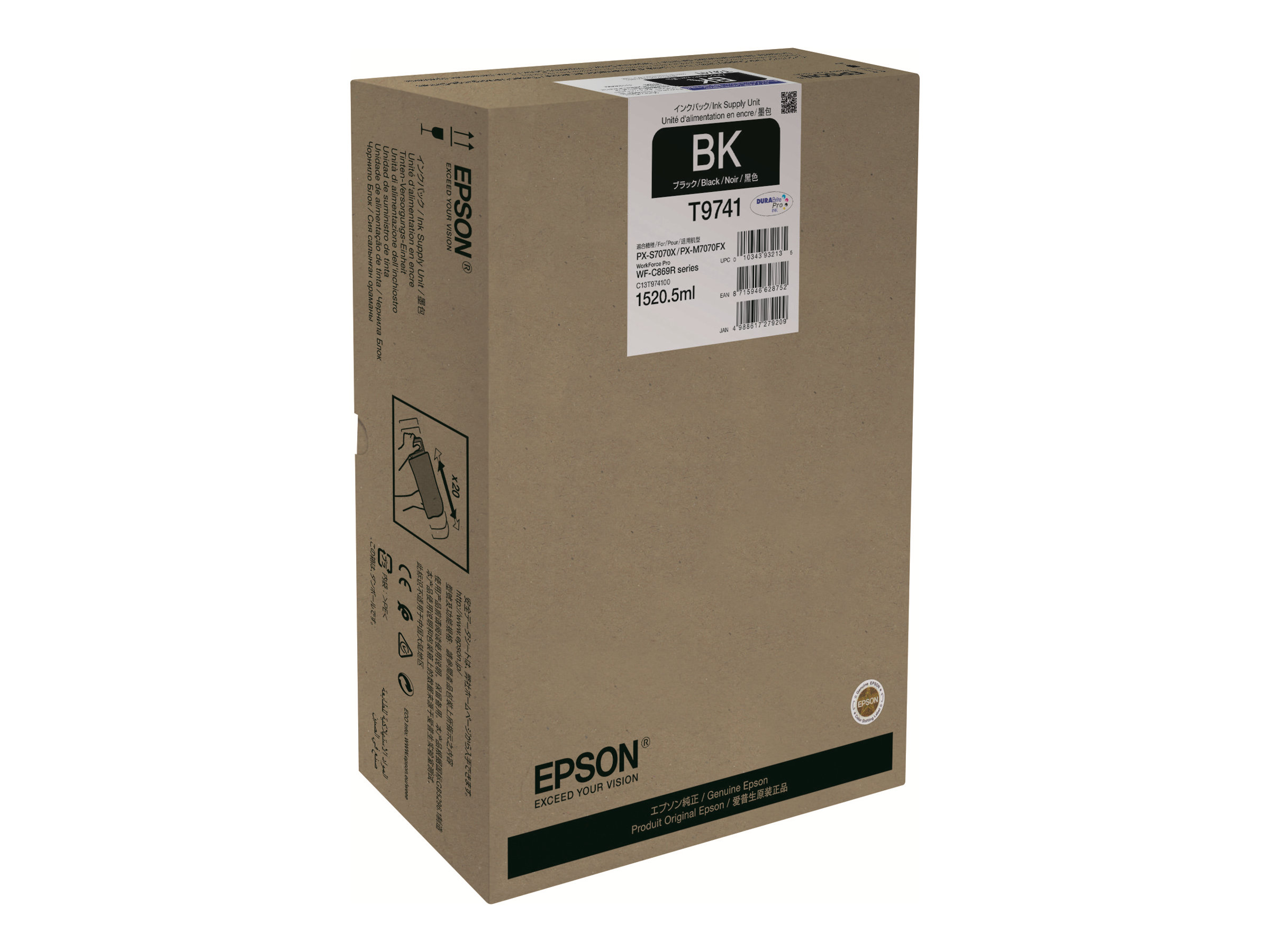 Original Epson T9741 | C13T974100 | C13T97410N | Tinte Schwarz XL