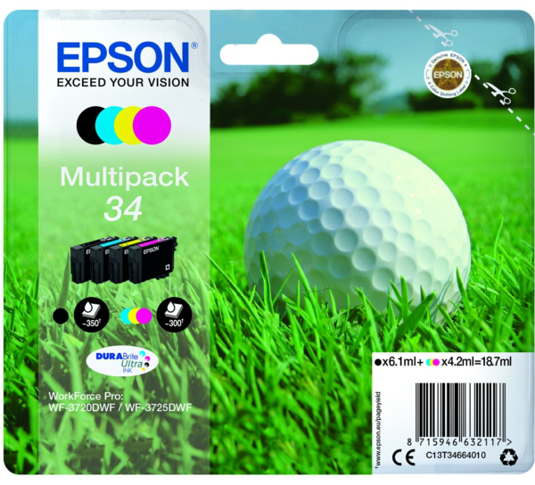 Original Epson 34 | C13T34664010 Tinte Spar Set