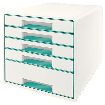Leitz Schubladenbox WOW | Perlweiß/Eisblau | Kunststoff